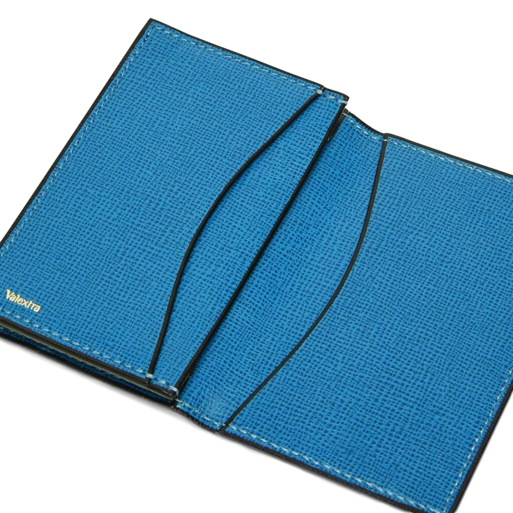 Valextra Onda Card Case In Cobalt Blue - Picture 1 of 13